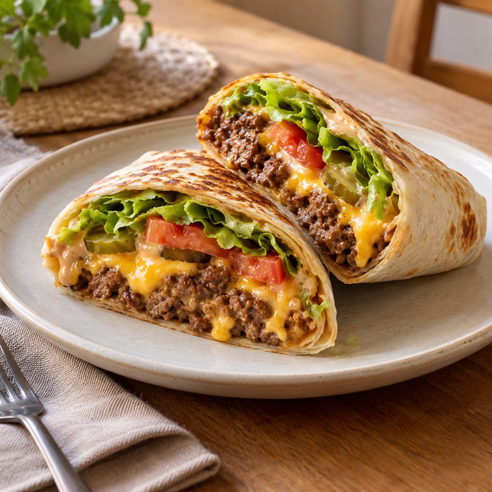 Wrap estilo hambúrguer